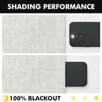 MIULEE 100% Blackout Linen Curtains 42 x 90 Inch Light Beige 2 Panels | Thermal - Image 7