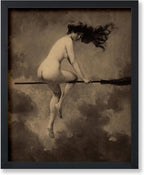 Poster Master Vintage Departure for the Sabbath Poster - Retro Naked Witch Print - Halloween Art - Gift for Men & Women - Gothic Wall Decor for Living Room, Bedroom or Dorm - 16x20 UNFRAMED Wall Art
