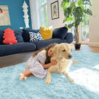 OLANLY 3x5 Machine Washable Small Bedside Rug, Soft Fluffy Shaggy Rugs - Image 5