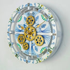 The Gears Clock Wall Clock Italy Collection with Moving Gears (Ravello, 10 inch Round)
