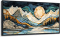 JEAWA Framed Canvas Wall Art - Large Abstract Painting Decor, Textured Mountain Pictures as Gifts for Friends, Modern Art Prints for Bedroom Living Room Bathroom Home Decoration, 29x58 IN