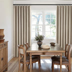 MIULEE Sand Pinch Pleated 100% Blackout Linen Curtains 40x84 Inches | Room - Image 7