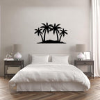 METALPLEX Palm Tree Metal Wall Art - Durable And Rust-free Indoor & Outdoor Aluminum Composite Wall Decor - Home Decor Wall Art For Living Room And Bedroom Decorations - Black (35"x23")