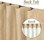 63 Inch 100% Blackout Linen Curtains - Image 6