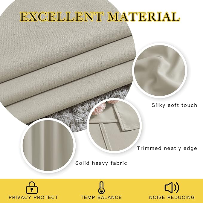 NICETOWN Room Darkening Draperies Curtain Panels - Image 4
