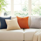 Topfinel Decorative Velvet Pillow Covers Blue and Yellow 18x18 Boho Nordic - Image 2