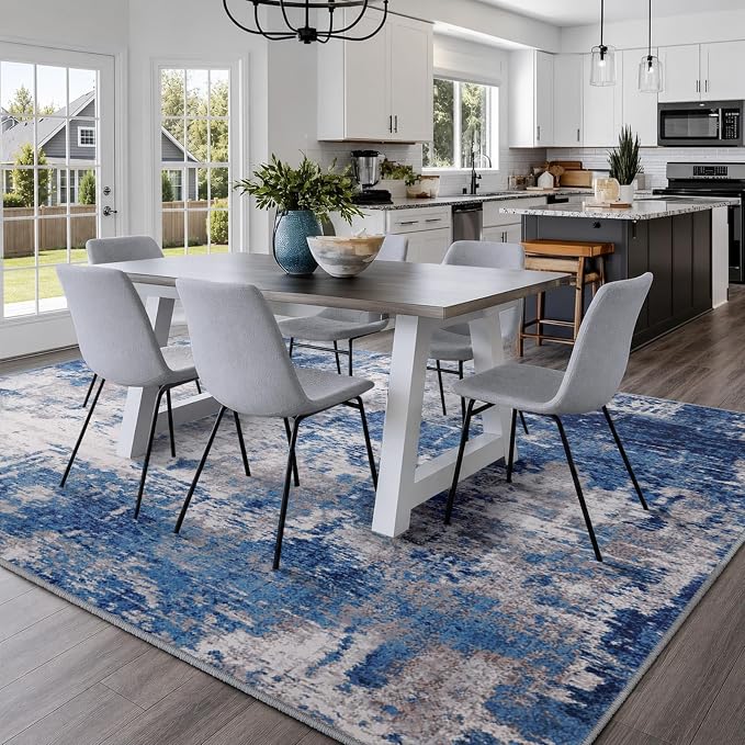 RELEANY Washable 9'x12' Abstract Area Rug - Image 3