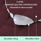 Reversible Chair Covers for Recliner Oversized, Burgundy/Camel - Image 3