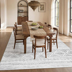 cotiled Boho 10x12 Area Rug for Living Room: Large Moroccan Washable Rug | - Image 6