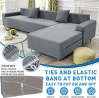 ZNSAYOTX Sectional Couch Covers, Stretch Jacquard Slipcovers - Image 3