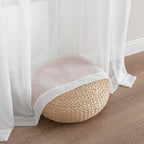 White Sheer Curtains 63 Inches Long 2 Panels Set, Light Filtering Sheer Curtains - Image 5