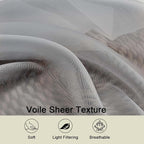 Light Grey Sheer Curtain for Bedroom Living Room 72 Inches Long 2 Panels Set - Image 3