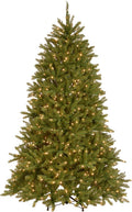 National Tree Company Pre-Lit Artificial Full Christmas Tree, Green, Dunhill Fir, Dual Color LED Lights, Includes PowerConnect and Stand, 6.5 Feet