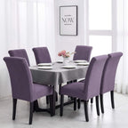 Joccun Chair Covers for Dining Room Set of 6,Dining Chair Slipcovers Stretch Dining Room Chair Covers Seat Protector,Washable Parsons Chair Cover for Home,Banquet(Grapeade,6 Pack)