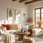 decorUhome Fall Faux Fur Throw Pillow Covers 22x22 Set of 2 Rust | Decorative - Image 6