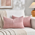 Fancy Homi 2 Packs Blush Pink Lumbar Decorative Throw Pillow Covers 14x22 Inch by Fancy+Homi