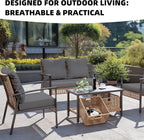 8Pcs Outdoor Cushion Covers, Elastic Patio Cushion Covers | Washable, - Image 6