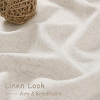 Pearl White Linen Curtains 84 Inches Long - Image 4