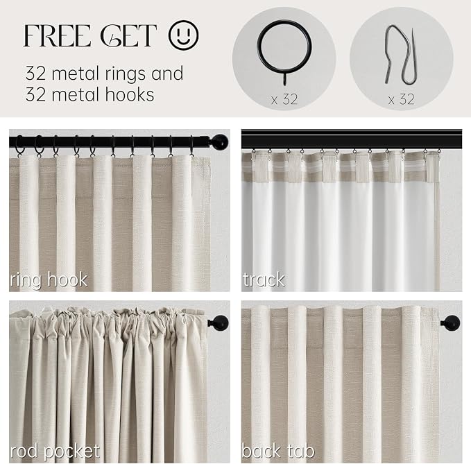Topfinel Living Room Curtains 102 Inches Long - Image 4