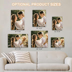 WayToLight Custom Canvas Prints with Your Photos Framed Personalized Picture Canvas Prints Wall Art Ideal for Home Decor Christmas Family Gifts (12" x 12")