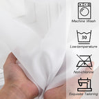 Simplebrand White Sheer Curtains 72 Inches Long 2 Panels - Image 5