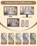 Madane Hallway Runner Rug 2'6''x16' Kitchen Runners Vintage, Ivory/Brown | Long - Image 9
