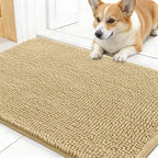 OLANLY Dog Door Mat for Muddy Paws 24x16, Super Absorbent Chenille Mud Mat | by OLANLY
