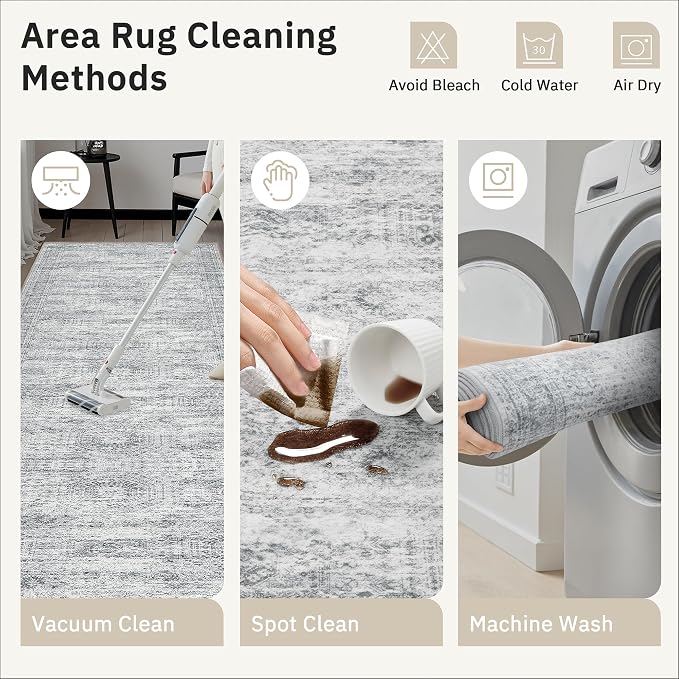 Soalmost Washable Hallway Runner Rug 3x18 Kitchen Entry Rugs Non-Slip, Foldable - Image 9
