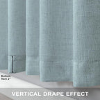 Teal Curtains 54 Inch Length for Master Bedroom 2 Panels Back Tab Pocket Blue - Image 7