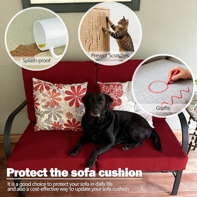 Sqodok Outdoor Cushion Covers 22x22 inch, Wicker Chair - Image 6