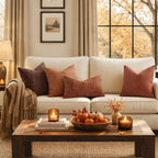 MIULEE Fall Decorative Rust Couch Throw Pillow Covers 20x20 Inch 2 Pack | - Image 3