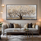 Brown and White Framed Wall Art Floral Wall Prints Botanical Wall Decor Nature Wall Posters 24"x48" Pictures for Bedroom Kitchen Artwork
