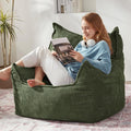 Giant Bean Bag Chair Sofa for Adults Teens, Comfy Corduroy Large Bean Bag Chairs with Armrests for Bedroom Living Room, Adult BeanBag Lazy Sofa Couch Chairs with Filler Included