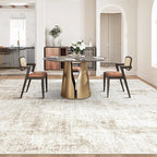 9x12 Area Rugs Washable Rug: Abstract Neutral Rugs Modern Non Slip Area Rug - Image 5