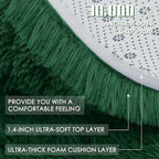 OLANLY Dark Green Round Rugs for Bedroom - Image 7