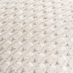 Set of 4 Cream White Decorative Throw Pillow Covers 16x16 Inch Corduroy Pillow - Image 5