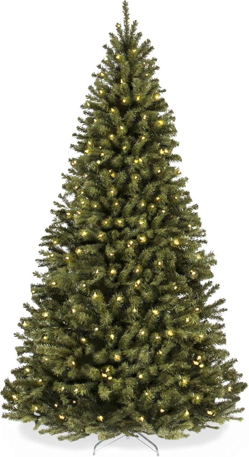 Best Choice Products 12ft Pre-Lit Spruce Artificial Holiday Christmas Tree for Home, Office, Decoration w/ 1,300 Incandescent Lights, 4,188 Branch Tips, Easy Assembly, Metal Hinges & Foldable Base