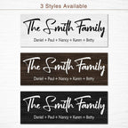 Personalized Family Name Wood Sign - Custom Last Name Plaque, New Family Established Sign, Wedding & Housewarming Gift, Rustic Home Wall Decor Plaque 16"x6"