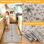 HEBE Hallway Runner Rug 2'x8', Washable Non Slip Kitchen Rug Runner | Soft Boho - Image 5