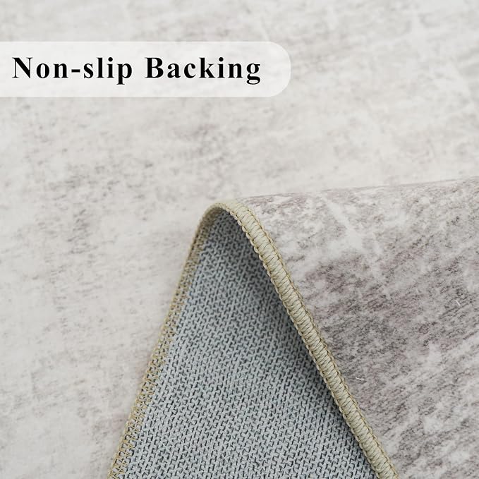 Hallway 2x8 Washable Runner Rug: Abstract Stain Resistant Entryway Kitchen Area - Image 3