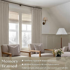 Pinch Pleated Linen Curtains 98 Inches Long - Image 4