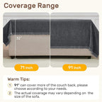 2 Pieces Sectional Couch Covers L Shaped Cover XL Dark Gray | Thick Washable - Image 5