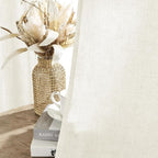 Joydeco Linen Curtains 2 Panel Set, Ivory on Linen Curtains 96 Inch Long - Image 5