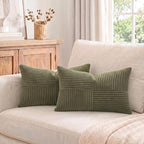 Fancy Homi 2 Packs Olive Green Lumbar Decorative Throw Pillow Covers 16x28 Inch - Image 7