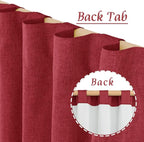 54 Inch Full Blackout Linen Window Curtains - Image 6