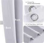 MIULEE Blackout Curtains for Bedroom 2 Panels 40x45 Inch Long Greyish White | - Image 4