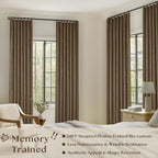 Dutch Cocoa Blackout Linen Curtains 108 Inches Long Pinch Pleated | 100% Black - Image 2