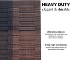 LEXMORE PlaceMats Set of 12 Vinyl/Plastic Woven Place Mats for Kitchen Table Indoor/Outdoor Washable PlaceMat Wipeable Dining Table Mats(Ombre Brown Black)