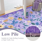 DUKINO 5x7 Area Rugs, Floral Washable Rug - Image 6