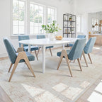 5x7 Washable Area Rug for Living Room Bedroom: Non-Slip Modern Beige White | - Image 8